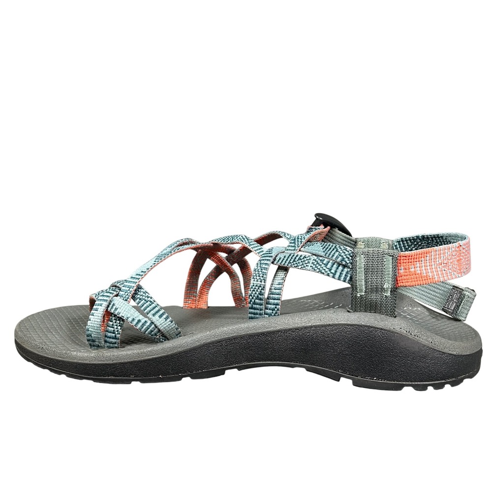 Chaco Z/Cloud 2 Womens 10 Blue Orange Strappy Toe Loop Hiking Sandals J106056 - Picture 2 of 6